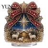 Seasonal Home Table Decorations Christmas Faux Diamond Painting Tabletop Ornaments, Beginner-Friendly DIY Acrylic Rhinestone Art Decorative