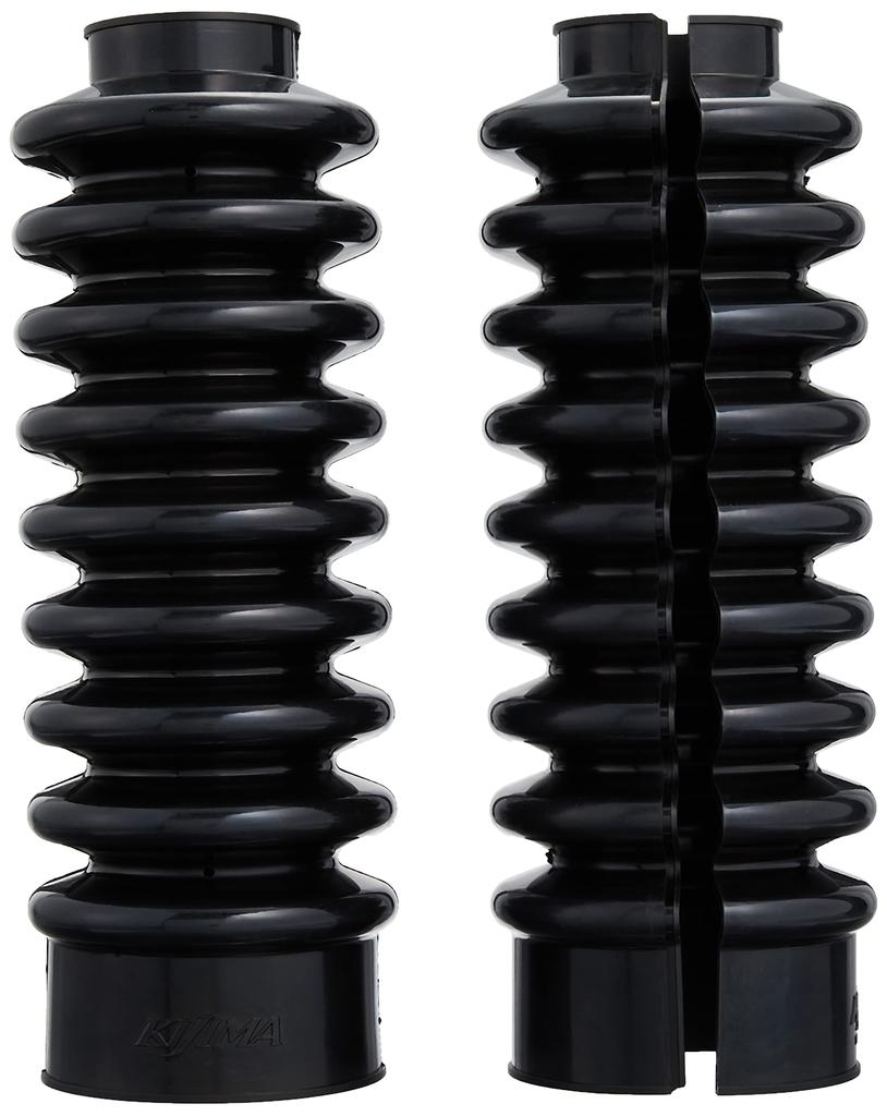 Kijima Easy-On Front Fork Boots, 250mm, 41mm Top/68mm Bottom, for Honda Softail ('84-'14), Black, HD-03221