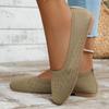 Fashion Women Flat Shoes Solid Color Square Toe Office Shoes Casual Breathable Ballet Soft Mesh Mules Shoes Women Loafers Size 36-43