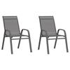 Day and Night - Day and Night Stackable Garden Chairs 2 Units Gray Textilene