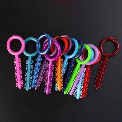 1 Pose Dental Elastisk Ligatur Bånd Kjeveortopedisk Elastomer Gummistrikk Fargerik O-ring