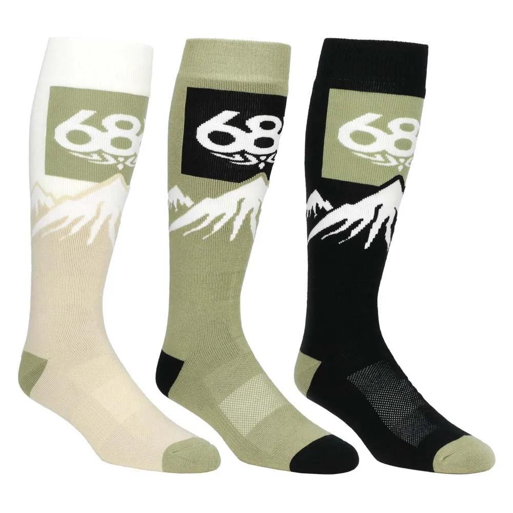 

686 Длинные носки Snow caps 3 пары 34-38