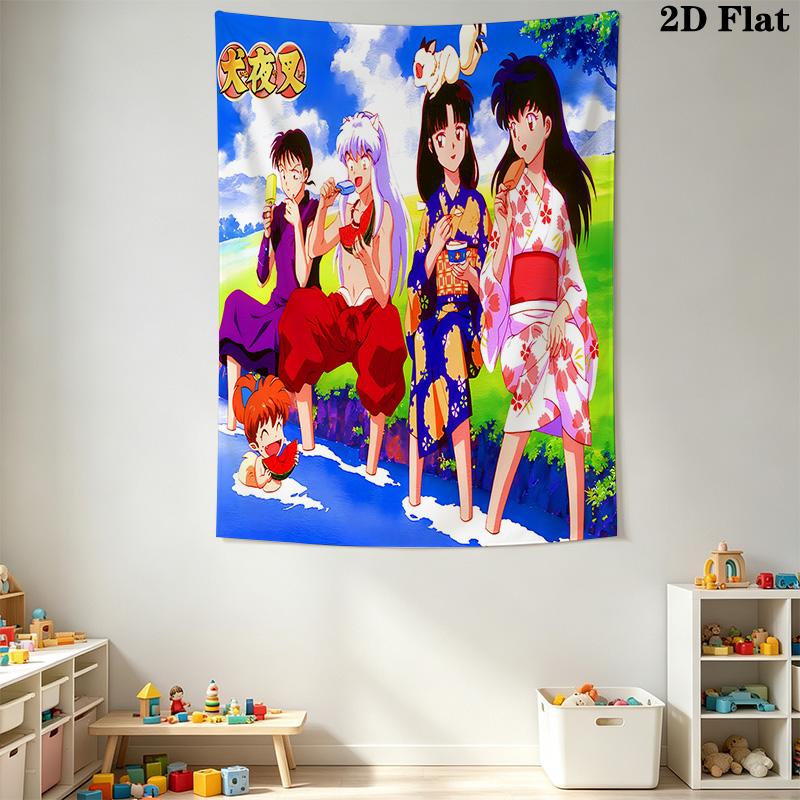 Inuyasha Timeless Adventures Tapestry Fashion Print Background Cloth Background Cloth Christmas Gift Home Decor