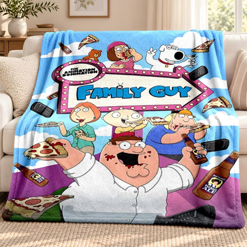 Family Guy Blanket Flannel Blanket Soft Cozy Plush Throw for Sofa Bed Lightweight Home Decoration Outdoor Camping