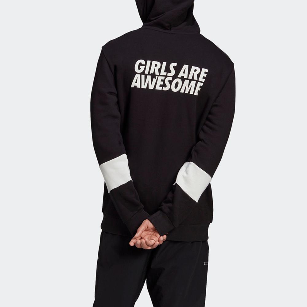 Adidas Originals Trefoil Logo Print Color Block Pullover Hoodie Men Hoodie Black GU6976