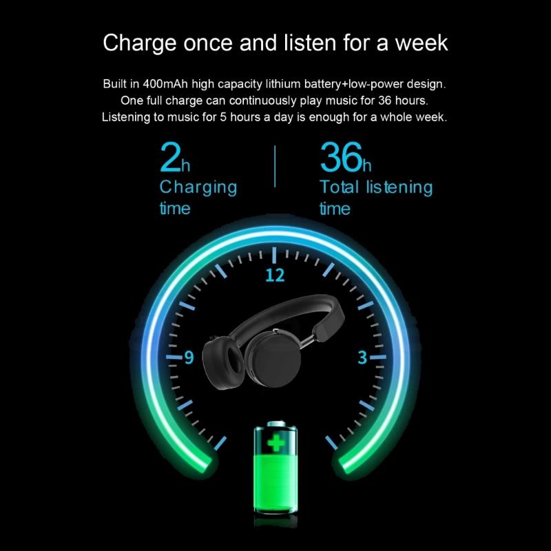 Wireless Headphone Bluetoothcompatible5.3 Earphone with Advanced Noise Cancelling Foldable Headsets  Comfortable