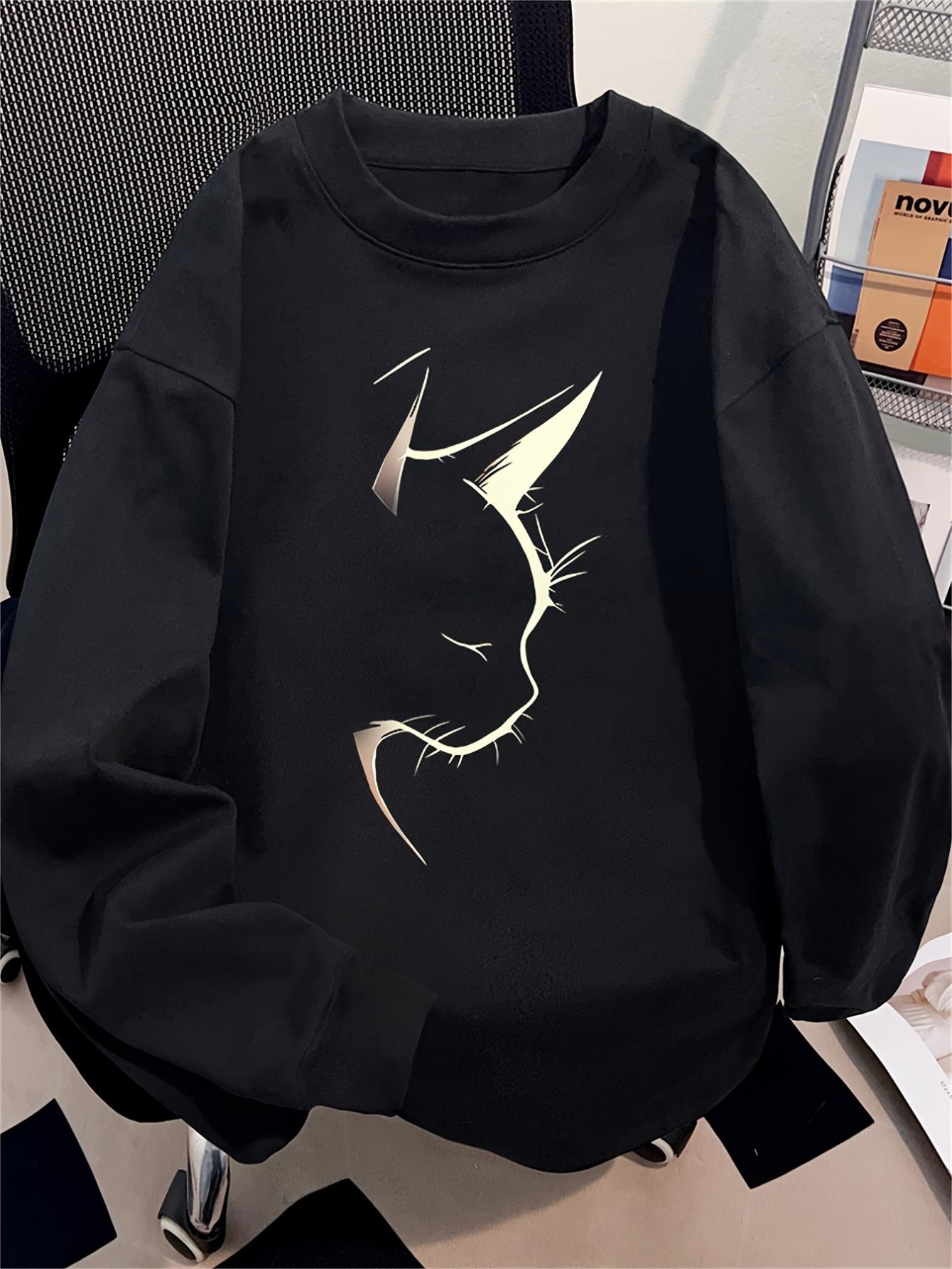 

Мужской свитшот с круглым вырезом на подкладке, теплый и уютный, идеально подходит для зимнего повседневного ношения и встреч XXL чёрный