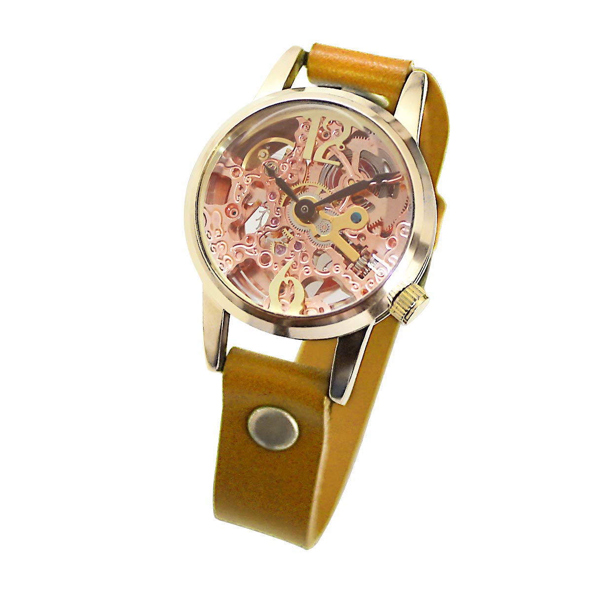 

Made in Japan Watch Pink Gold Automatic Rebic Women s (Camel)