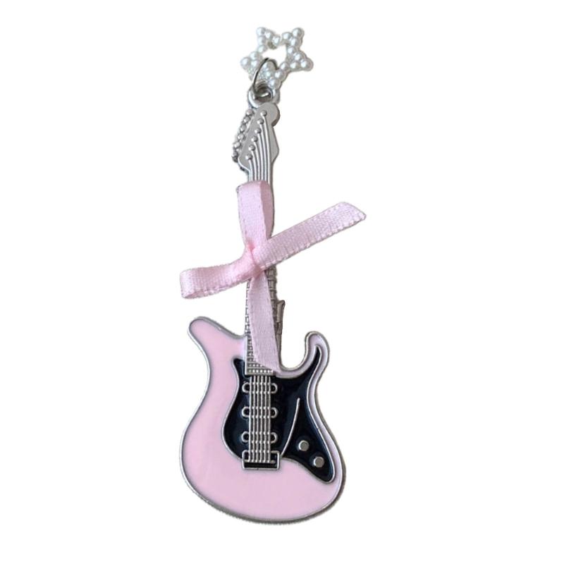 Small Star Hair Clip for Girls Retro Guitar Hairpins Accessory with Punk Clips