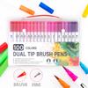 100 Farben Doppelspitzen Pinselstifte Malerei Kunstmarker Zeichnen