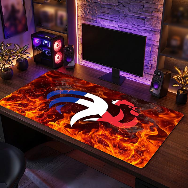 Tappetino Mouse Scudo Calcio Francia, Tappetino da Scrivania Esteso in Gomma Antiscivolo per Gaming Ufficio Laptop Regalo per Fan