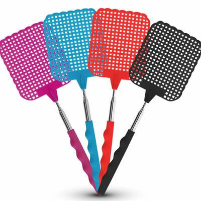1 ADET Ayarlanabilir Sinek Öldürücü Plastik Sinek Öldürücü Teleskopik Ev Uzun Saplı Çırpıcı Böcek Öldürücü Toptan Satış Yeni Ev Aletleri