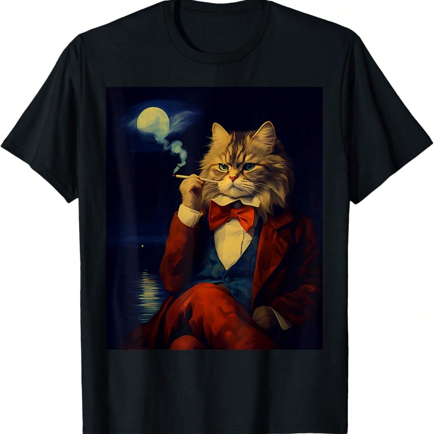 Cat Face Portrait Animal Art Drawing Graphic Cat T-Shirt S разноцветный