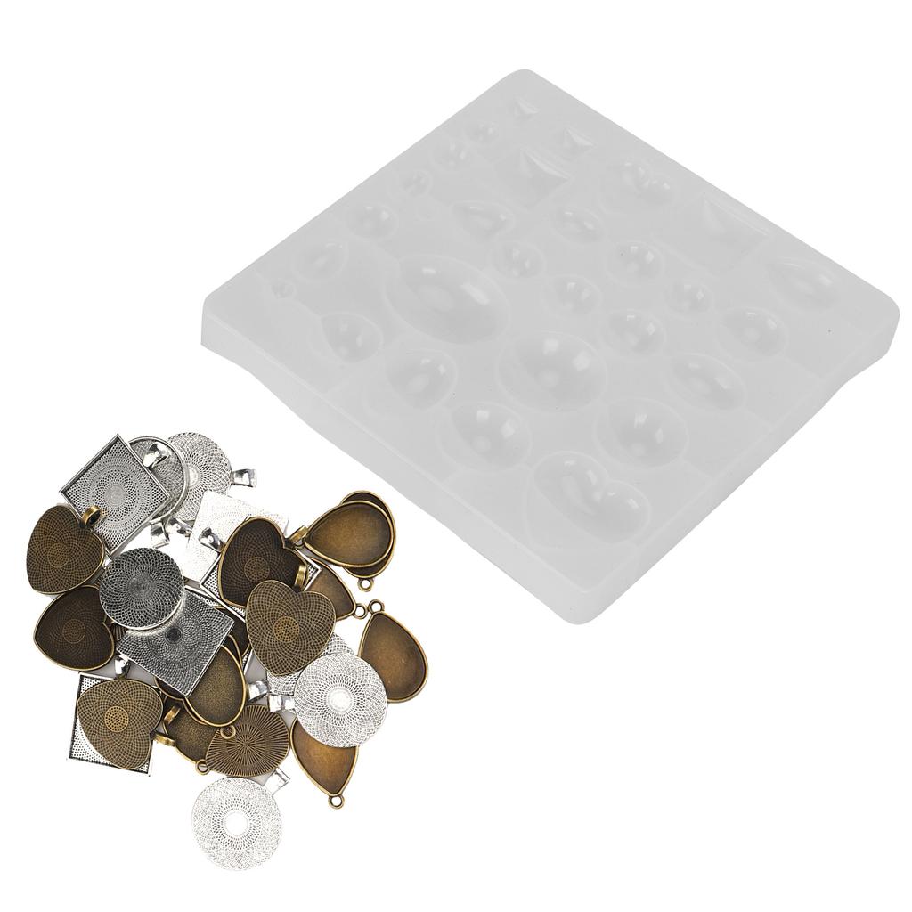 Pendant Trays Molds Silicone Jewelry Casting Molds DIY Jewelry Craft Making Mold Supplies