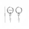 1 Pair Lightning Punk Cool Stainless Steel Piercing Dangle Hanging Men's Earrings for Women Trend New In Jewelry Gift Y2K