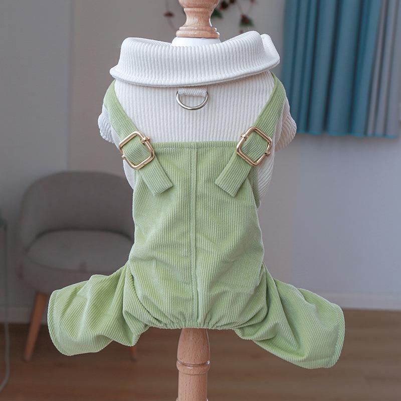 PETCIRCLE Pet Circle Dog Quad Pet Clothing Clothing Corduroy Good Friends Overalls Collection