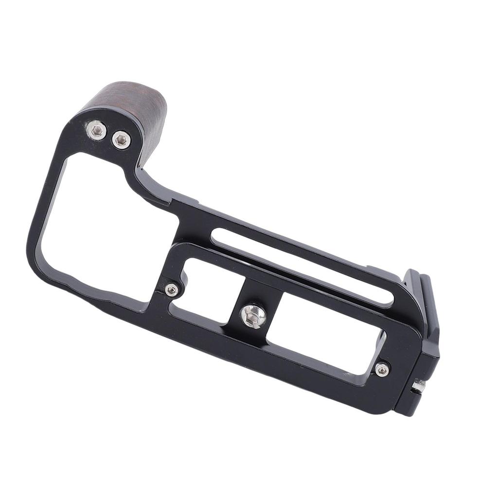 Acogedor L-Plate Grip, Wooden Handle with Aluminum Alloy Base for DF Micro Single Camera, Quick Release 1/4-inch Screw Hole, Anti-Slip Pad (BLACK)