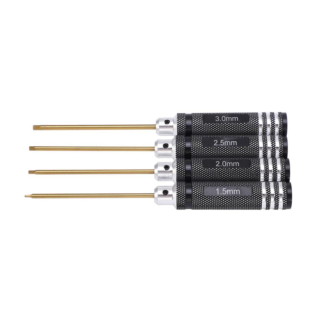 4Pcs RC Repair Screwdrivers Titanium Coated Hex Screwdriver Tool Set for RC Car Ship Airplanes