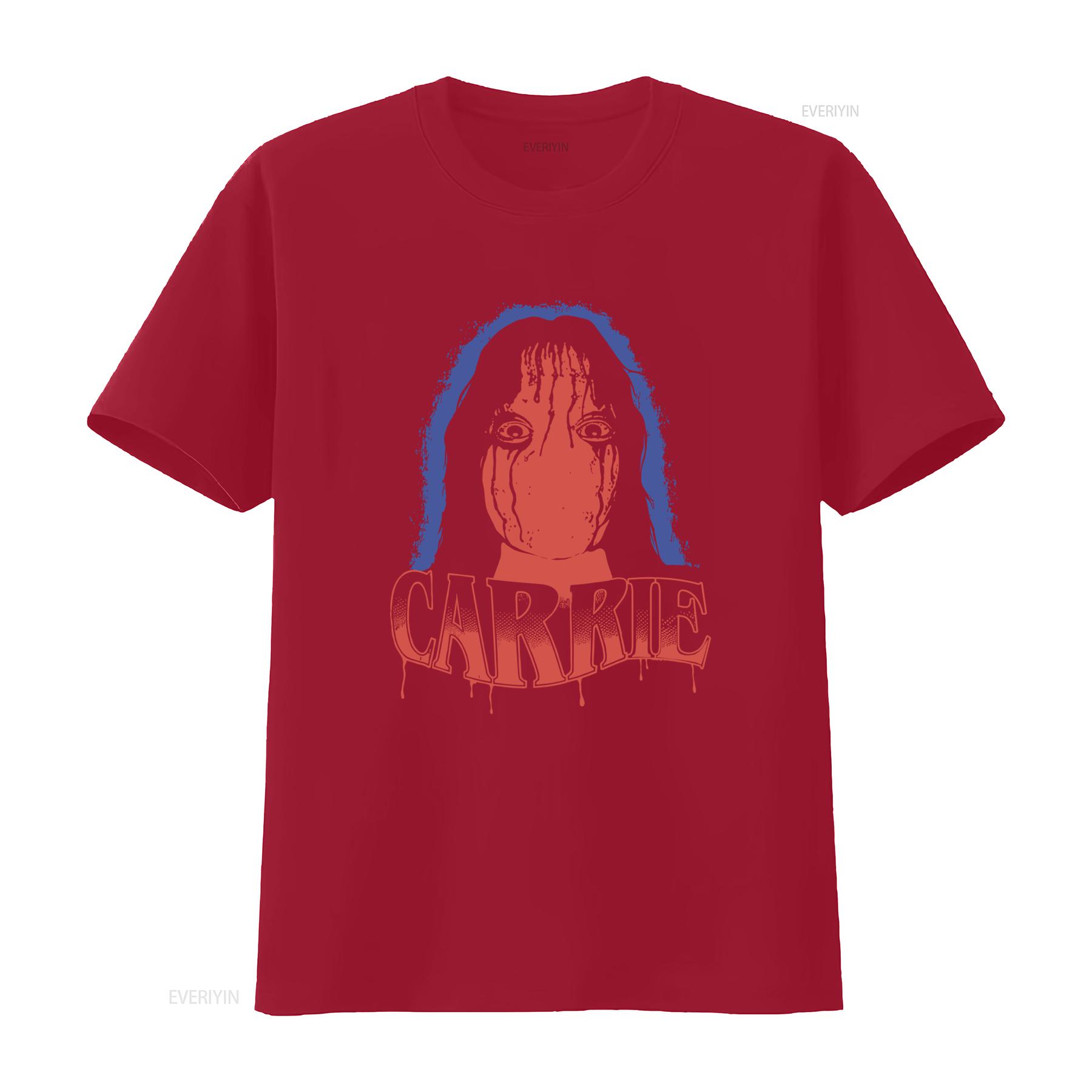 Carrie Face of Evil Mens T Shirt Horror Movie Inspired Design vintage Washed Slightly Comfortable Stretched Unisex S