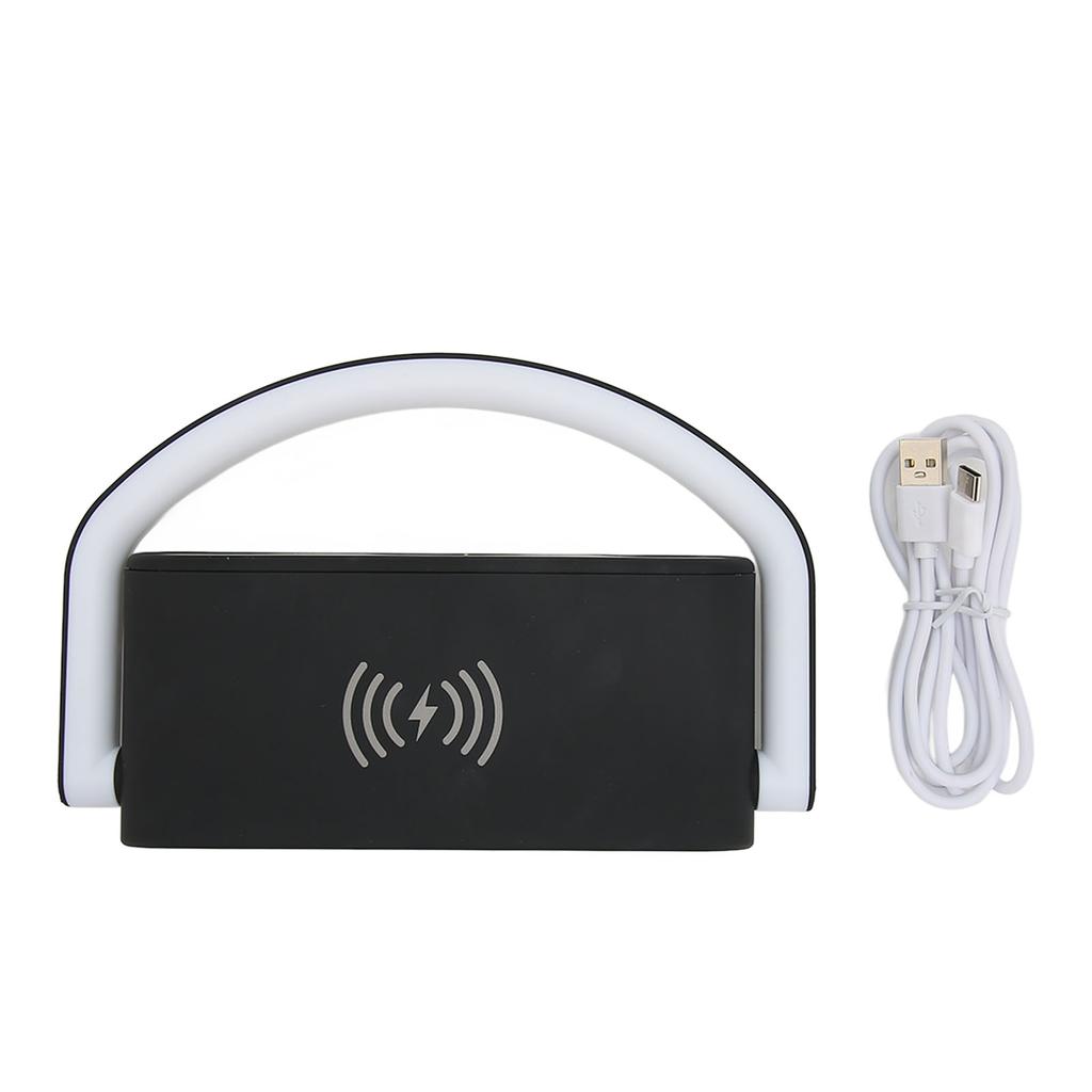 Wireless Charging Alarm Clock Two Levels Adjustment Night Light Multifunction Digital Alarm Clock fo