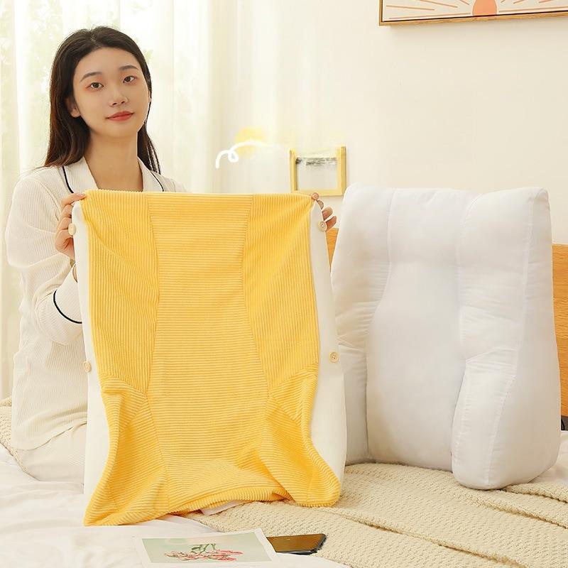 Lumbar Bedside Cushions Soft Back Rest Bed Cushion Wedge Pillow TV Reading Lumbar Cushion Decorative Pillows for Bed
