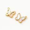 2pcs/lot 18K Gold Plated Brass Metal Natural Butterfly Shell Charms Connectors For DIY Jewelry Making Bracelets Findings