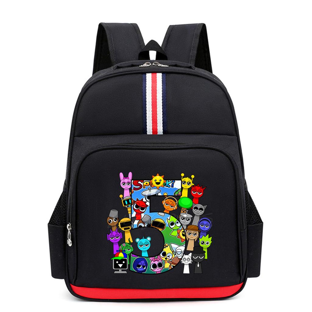 New School Style Primary School Students Large-capacity Schoolbag, Letter Printing Cartoon Trend Children's Versatile Backpack