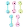 Dual Bell Baby Rattle Toy Soft Grip Shaker with Bell Sound