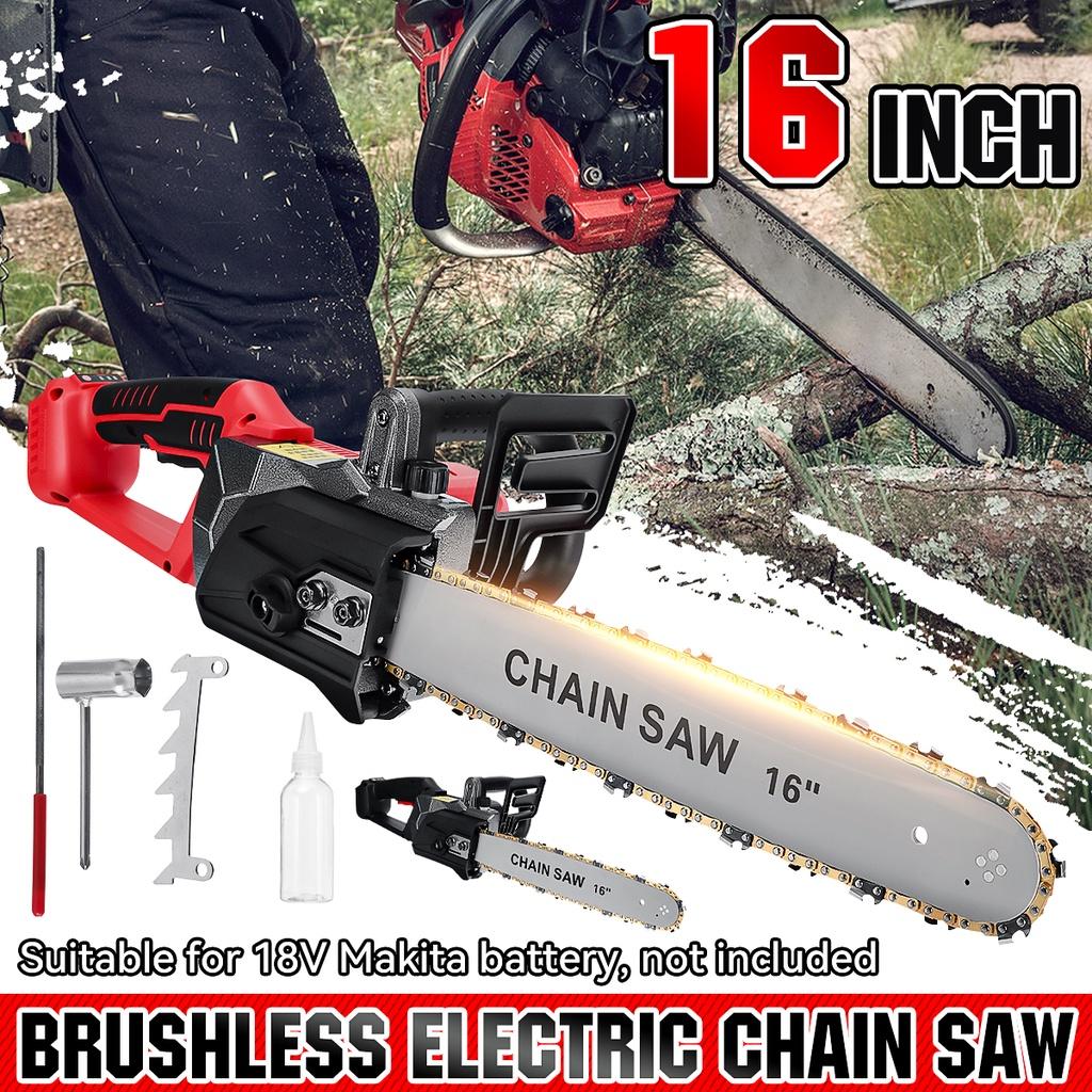 3000W 16 Inches Electric Cordless Chain Saw Brushless Motor Electric Chainsaw Woodworking Tool For 18V battery