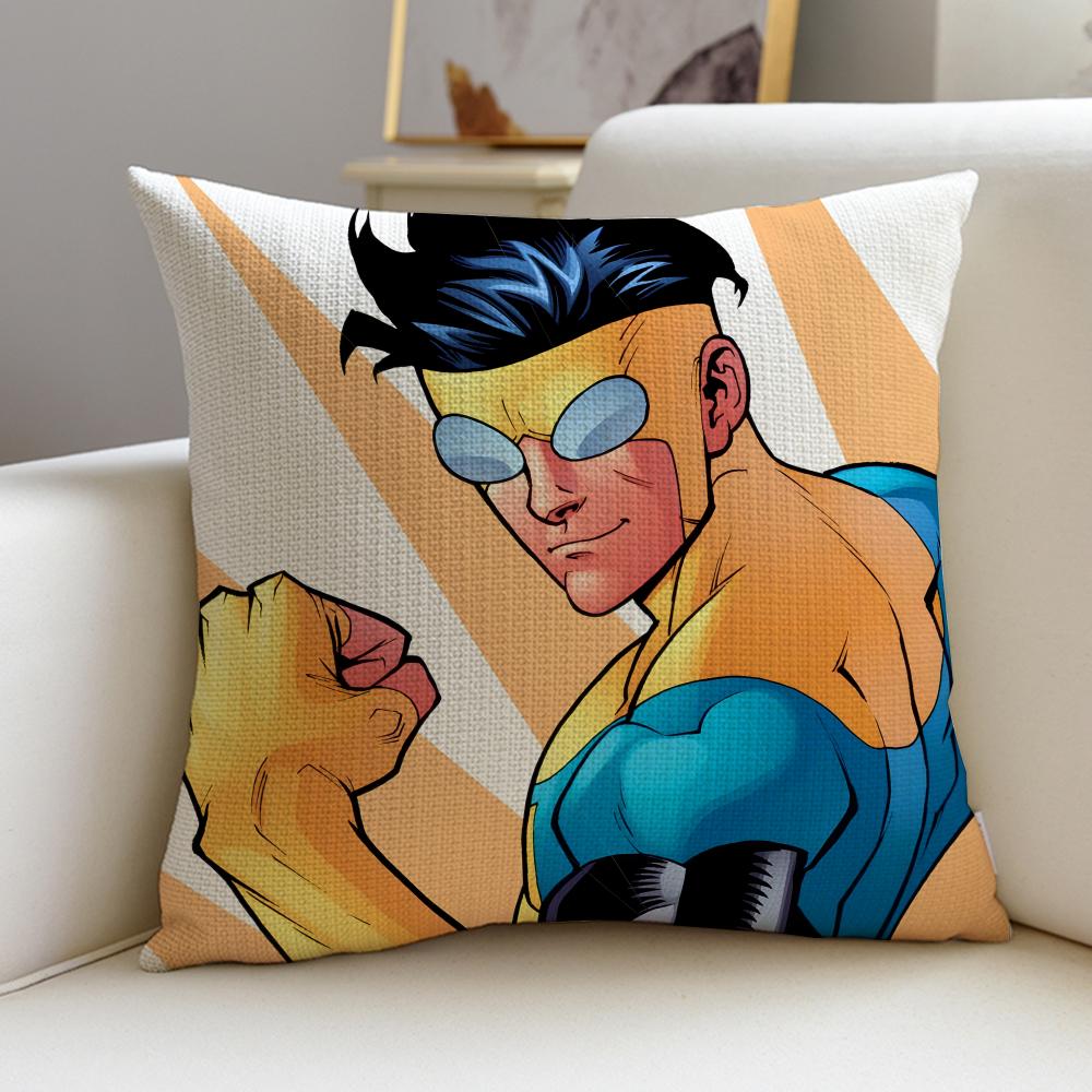 Bold IInvincibleS Cushion Cover Breathable and Skinfriendly Linen Pillowcase Square Removable and Washable Cushion
