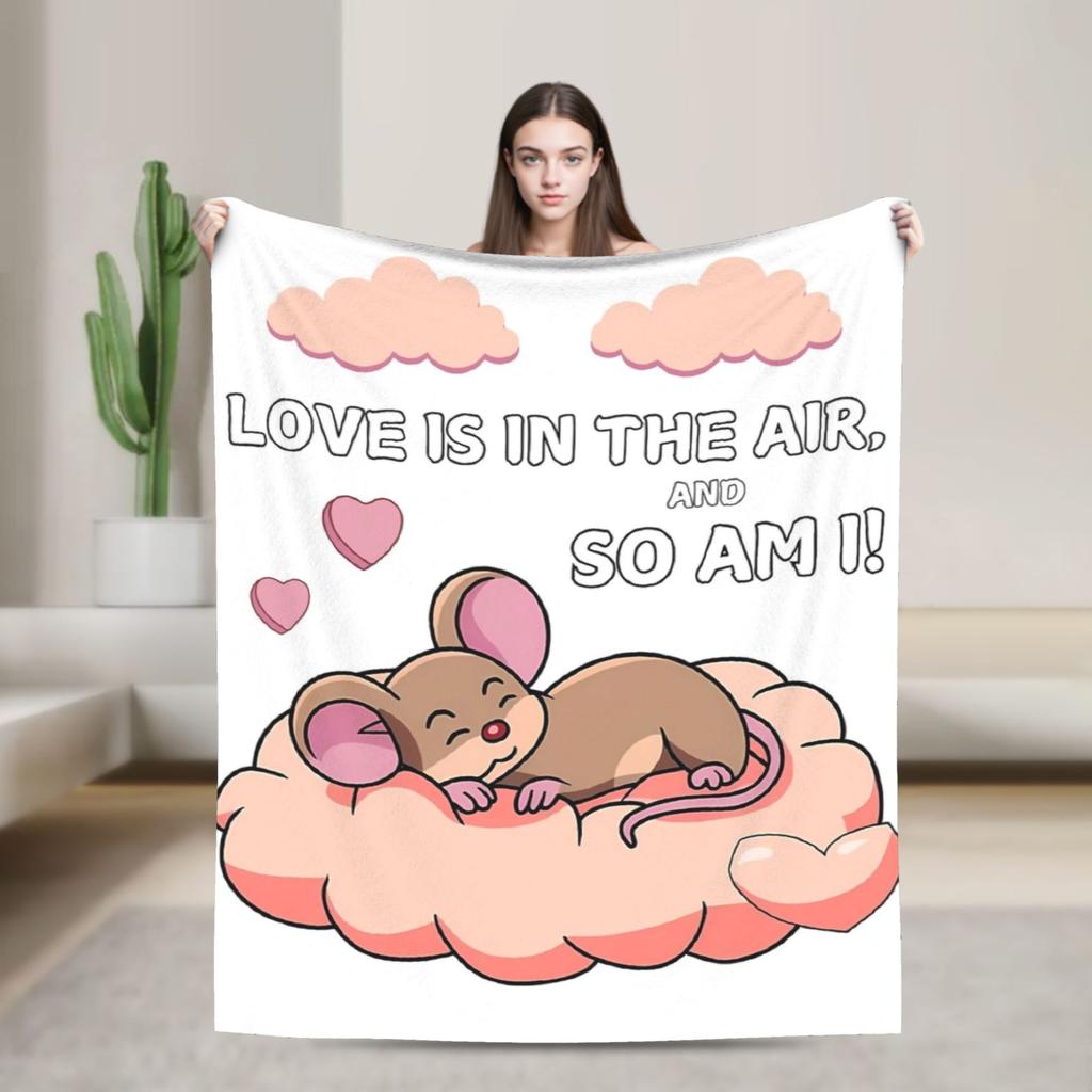 Funny Cartoon D-Diddls Knitted Blankets Coral Fleece Plush Diddl Warm Throw Blankets for Bedroom Sofa Bed Rug