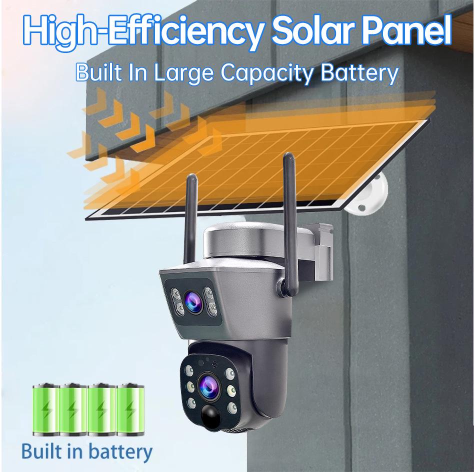 Ultra HD Waterproof Solar Camera with Full-Color Night Vision - Wireless 4G WiFi for Indoor/Outdoor Use