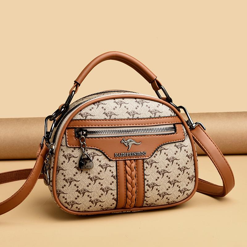 Textured Bag, Crossbody Bag, Multi-layered Women's Bag, Small Bag, Mom's Bag, Single-shoulder Bag