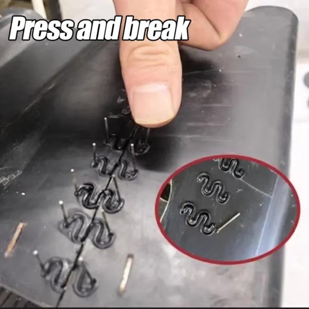 500pcs Plastic Welding Stainless Steel Hot Staples 0.8mm 0.6mm Pre Cut Wave Staples Welding Car Bumper Automotive Repair Tools