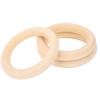 Wooden  s for Crafts   Care 10pcs Natural Baby Teethers, Untreated Wooden Circles for Craft Pendants, Connectors, Wood Color, 65mm, 2.6 Inch