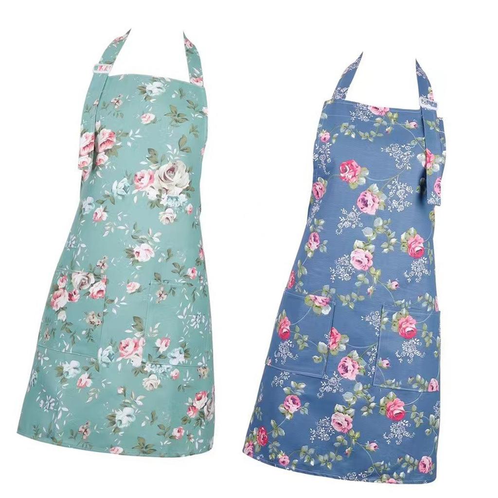 2PCS Sleeveless Korean Styles Apron For Cooking Kitchen BBQ Craft Breathable Cotton Linen Smock Kitchen Apron Unisex