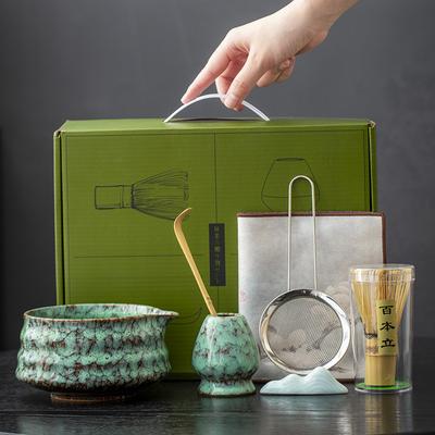 5/7-teiliges japanisches Matcha-Set Song-Dynastie Teezeremonie-Werkzeuge mit Keramikschale und Bambusbesen für traditionellen modernen Heimgebrauch
