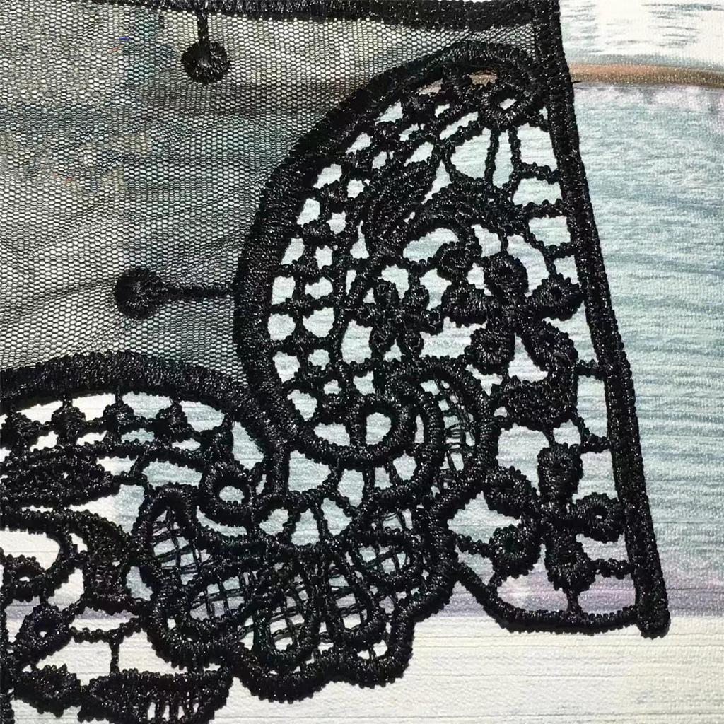 DIY Hollow Lace Collar with Water-Soluble Mesh Embroidery