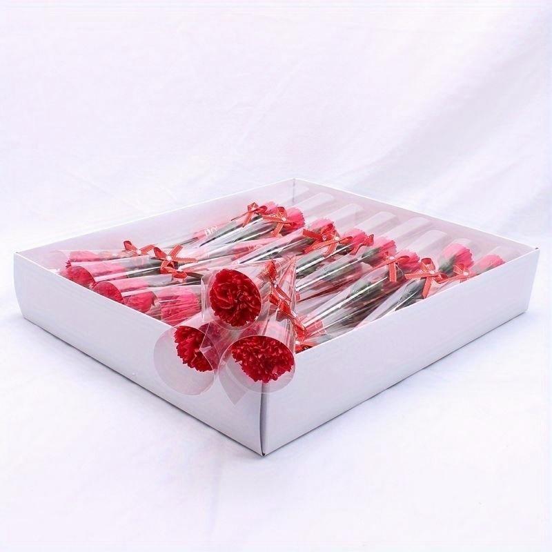 1Pcs Bath Artificial Carnation Soap Flower Party Mother's Day Gift Decoration Valentine's Day Gift