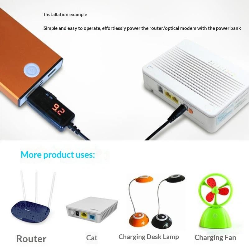 Usb Boost Converter Dc 5V To 9V 12V Step Up Converter Cable 3.5X1.35Mm Connector For Power Supply Charger Power Converter