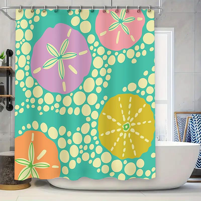 

Vibrant Shower Curtain With Floral Patterns Perfect Bathroom Decoration For Home Office Various Sizes Available W60H190(CM)-1 Pcs