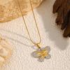 Butterfly Necklace For Women Titanium Steel Collarbone Chain Fashion Versatile Pendant Jewelry With High-End Sense