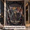 Elegant Deer Nature Scene Theme Wall Tapestry Customized With Name Text Personalized Hanging Tapestry For Bedroom Living Room Decor