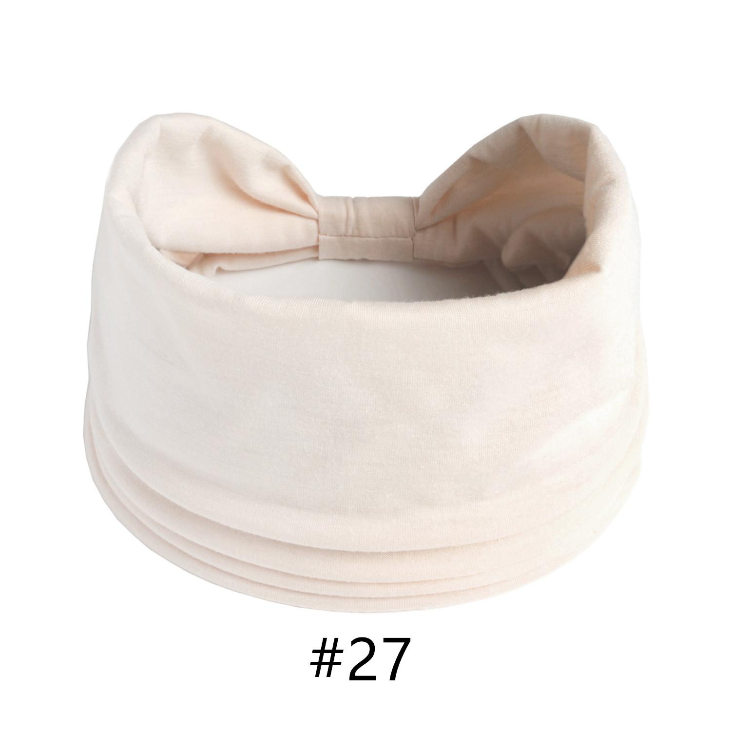 

Тюрбан на голову, сплошной цвет, широкие повязки на голову с узлом для женщин, мягкие хлопковые спортивные эластичные ленты для волос, аксессуары, бандана для йоги, повязка