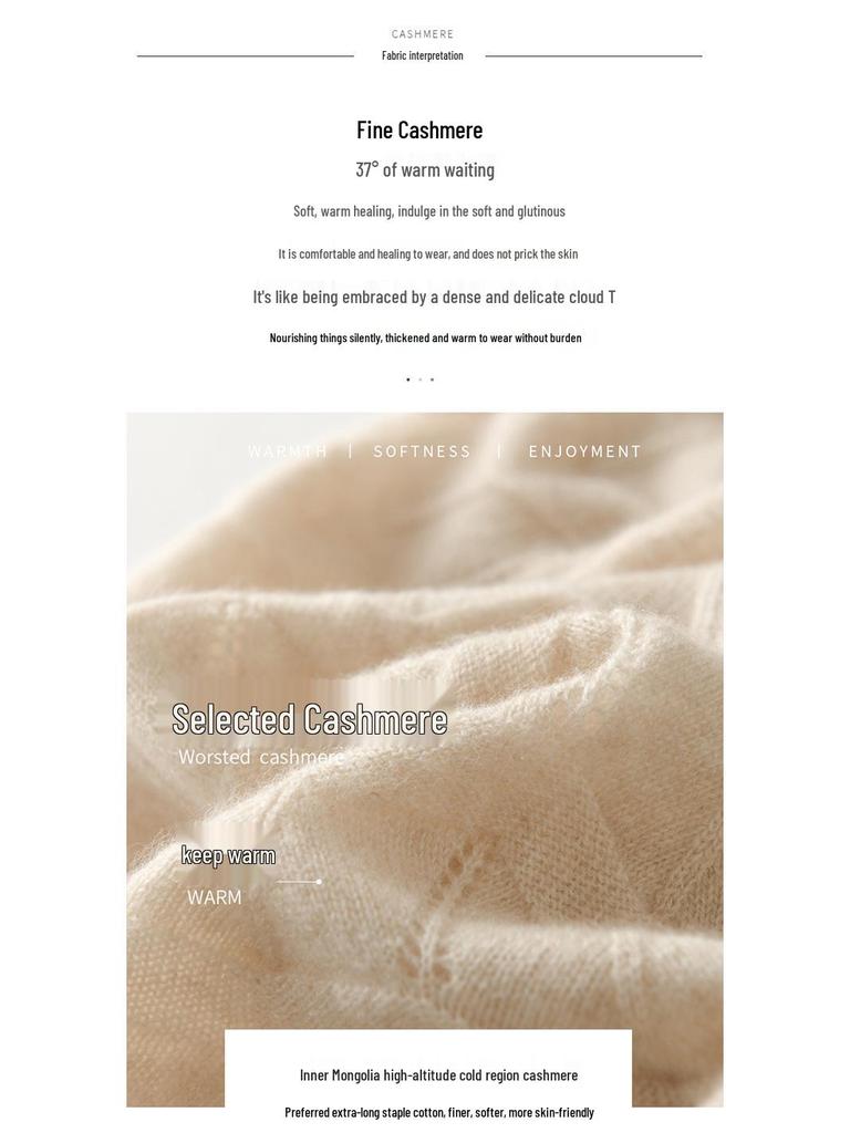 Super Soft Cashmere Snood - Women's Warm Knitted Neck Warmer for Autumn/Winter