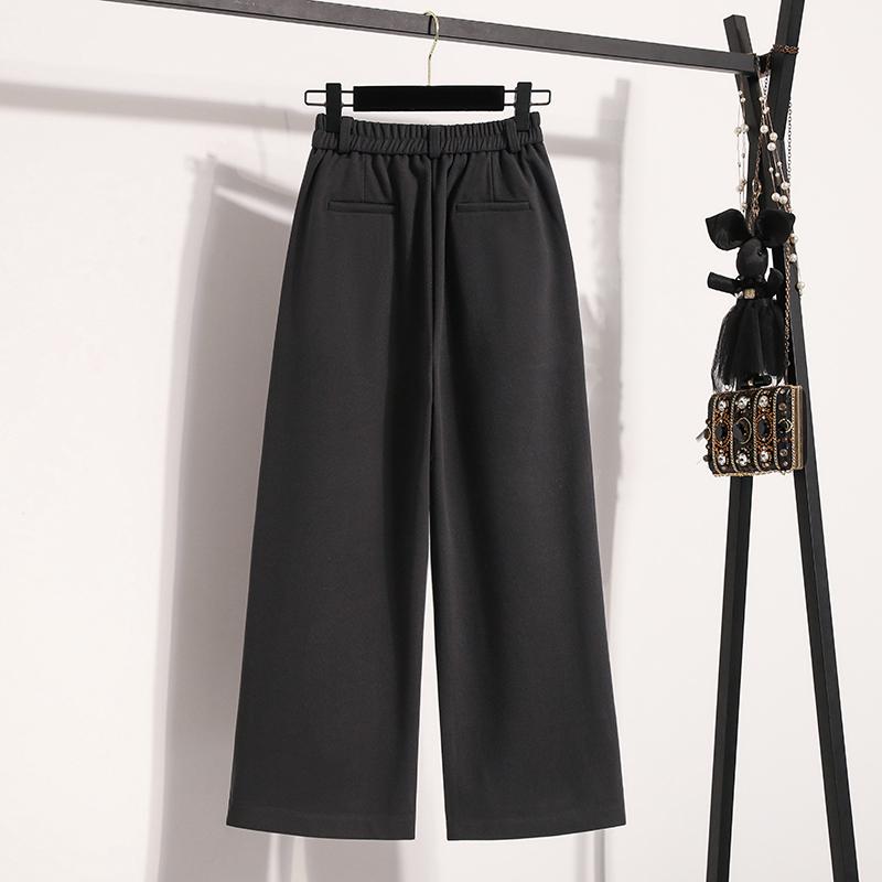 DIMANAF Winter Autumn 2025 Plus Size Women Long Pants Thick Loose Casual Vintage Lady Elastic Waist