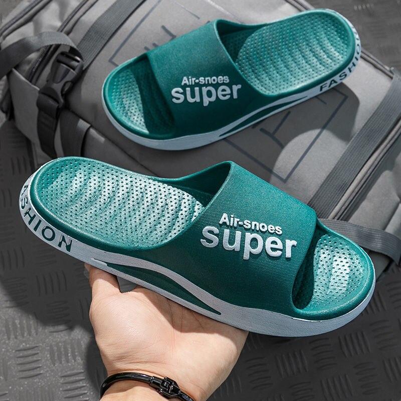 Home travel trend slippers outdoor wear Korean personality student home indoor anti odor cool slippers men's shower slippers