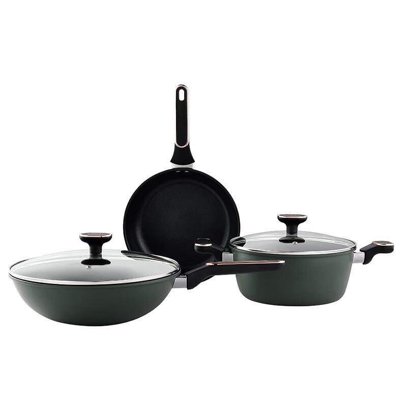 DESLON Langyi Fine Iron Non-stick 3-Piece Cookware Set