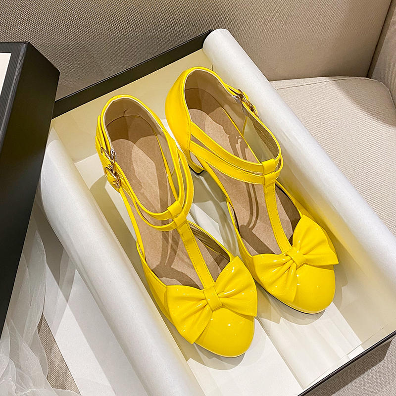 Women's high heels, single shoes, sweet waterproof platform, thick heels, low cut shoes, plus size, versatile sandals