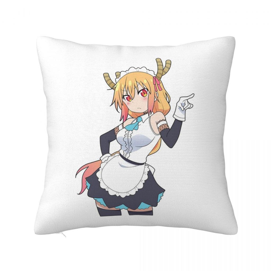 Anime Miss Kobayashis Dragon Maid Square Pillowcase Cushion Cover Pillow Case Throw Pillow Cover for Home Bedroom Car